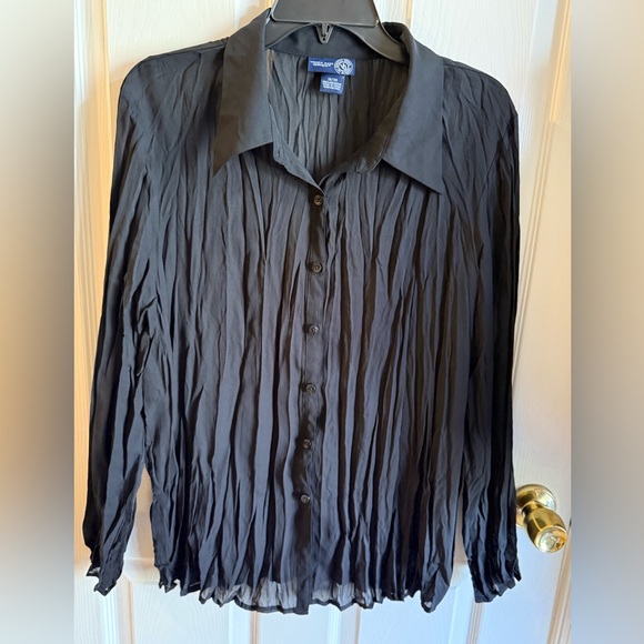 Venezia Jeans Tops - Crinkled Sheer Blouse